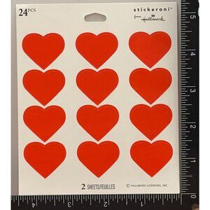 2011 HALLMARK STICKERONI CLASSIC HEART SET OF 24 STICKERS 27-758-5844